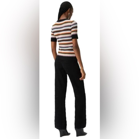 Missoni Wool Short Sleeve Crewneck Zig Zig  Pullover Sweater Size 40/US 4 - Picture 8 of 17